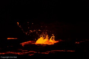 Lava has detail on a black background